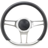 GT Performance GT-9 Retro Cobra Aluminum Steering Wheels 32-43688 Wheel, GT9 Retro, Carbon-Tech, 13.5 in, Diameter, 3-Spoke, Aluminum, Satin, Carbon Fiber Grip, Each thumbnail 3