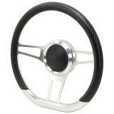 GT Performance GT-9 Retro Cobra Aluminum Steering Wheels 32-43688 Wheel, GT9 Retro, Carbon-Tech, 13.5 in, Diameter, 3-Spoke, Aluminum, Satin, Carbon Fiber Grip, Each thumbnail 7