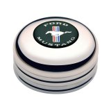 GT Performance GT-3 Standard Horn Buttons 11-1025 Button, Standard, Billet Aluminum, Polished, Ford Mustang Running Pony Logo, Each thumbnail 1
