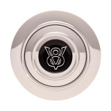 GT Performance GT-9 Banjo-Style Horn Buttons 11-1243 Button, Banjo-Style, Polished Billet Aluminum, V8 Colored Emblem, Performance, Each thumbnail 1