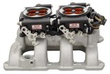 FiTech Go EFI 2x4 PA 1200 HP Fuel Injection Systems 30064 System, Dual-Quad Power Adder HP, Throttle Body, Satin Black, Injectors, ECM, Kit thumbnail 1