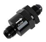 FiTech Go Fuel One Way Check Valves 55001 Valves, Fluid, Valves, Aluminum, Black, -6 AN Male AN, Each thumbnail 1