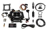 FiTech Go EFI 4 600 HP Self-Tuning Fuel Injection Systems 31002 System, Self-Tuning, Throttle Body, Black Powdercoated, Injectors, ECM, Kit thumbnail 1