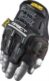 Mechanix Wear Fingerless M-Pact Gloves MFL-55-010 Gloves, M-Pact, Large, Double Layer, Black, Synthetic Leather, Pair thumbnail 3