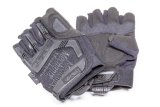 Mechanix Wear Fingerless M-Pact Gloves MFL-55-010 Gloves, M-Pact, Large, Double Layer, Black, Synthetic Leather, Pair thumbnail 4
