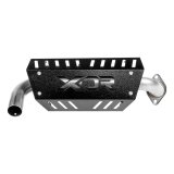 XDR Performance Slip-On Muffler Systems 7524 Muffler, Off-Road Competition, Round, 304 Stainless Steel, Natural, Polaris, Each thumbnail 1