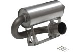 XDR Performance Slip-On Muffler Systems 7204 Muffler, XDR, Can-Am, Stainless, Natural, Round, Slip-On, Each thumbnail 2