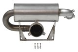 XDR Performance Slip-On Muffler Systems 7204 Muffler, XDR, Can-Am, Stainless, Natural, Round, Slip-On, Each thumbnail 3