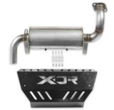 XDR Performance Slip-On Muffler Systems 7526 Muffler, Off-Road Competition, Round, 304 Stainless Steel, Natural, Polaris, Each thumbnail 2