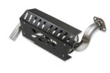 XDR Performance Slip-On Muffler Systems 7526 Muffler, Off-Road Competition, Round, 304 Stainless Steel, Natural, Polaris, Each thumbnail 5