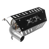 XDR Performance Slip-On Muffler Systems 7522 Muffler, Off-Road Competition, Round, 304 Stainless Steel, Natural, Polaris, Turbo, Each thumbnail 1