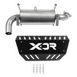 XDR Performance Slip-On Muffler Systems 7522 Muffler, Off-Road Competition, Round, 304 Stainless Steel, Natural, Polaris, Turbo, Each thumbnail 2