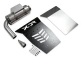 XDR Performance Slip-On Muffler Systems 7103 Muffler, Off-Road Competition, Round, 304 Stainless Steel, Natural, Textron, Each thumbnail 2