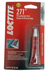 Loctite Threadlocker 271 Heavy-Duty 487232 Threadlocker, 271, Red, Heavy-Duty, 6 ml, Each thumbnail 1