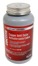 Loctite Copper Anti-Seize 555336 Lubricant, Copper, 1,800 degrees F Range, Brush-Top Bottle, 8 oz., Each thumbnail 1