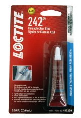 Loctite Threadlocker 242 Medium Strength 487229 242, Strength, Blue, Squeeze Tube, 6 ml, Each thumbnail 1