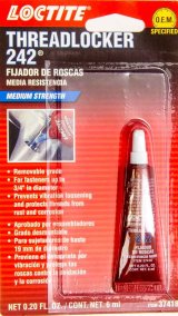 Loctite Threadlocker 242 Medium Strength 487229 242, Strength, Blue, Squeeze Tube, 6 ml, Each thumbnail 2