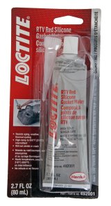 Loctite RTV Red Silicone Gasket Maker 492001 Sealant, RTV, Hi-Temp, Silicone, Red, Squeeze Tube, 80 ml, Each thumbnail 1