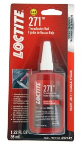 Loctite Threadlocker 271 Heavy-Duty 492142 Threadlocker, 271, Red, Heavy-Duty, 36 ml, Each thumbnail 1