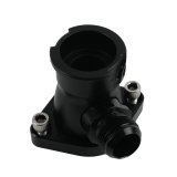 CSR Intake Manifold Water Filler Necks 913AN16BLK Neck, Radiator Cap Neck Style, Swivel, Billet Aluminum, Black Anodized, Chevy, Each thumbnail 1