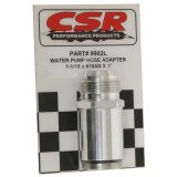 CSR Water Pump Hose Adapters 9902L Fitting, Adapter, AN to Straight Cut, Straight, Aluminum, Clear Anodized, 1 1/4-20 in., -16 AN, Each thumbnail 2