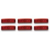 Pacer Performance LED Individual Lights 20-706 Lights, LED, Red, 2.250 in x 0.437 in. x 0.750 in., Set of 6 thumbnail 1