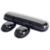 Pacer Performance Hi-Five Cab Lights 20-240S Roof Lights, Chevy/GMC, Smoke Lens, Amber Bulbs, Set of 3 thumbnail 1