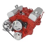 BluePrint Engines Accessory Drive Systems BPP350FDE2 Systems,V-Belt, Single Groove, Alternator, Water Pump, Pulleys, Aluminum, Natural Finish, Brackets, Hardware, Chevy, Small Block, Kit thumbnail 1