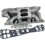 BluePrint Engines Dual Plane Intake Manifolds BPP302INT Manifolds, Plane, Aluminum, Natural Finish, Standard Deck, Square Bore, Gaskets, Hardware, Ford, 302, Windsor, Each thumbnail 1