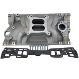 BluePrint Engines Dual Plane Vortec Intake Manifolds BPP350VINT Manifolds, Plane, Aluminum, Natural Finish, Standard Deck, Square Bore, Gaskets, Hardware, Chevy, Small Block, Vortec, Each thumbnail 1