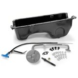BluePrint Engines Oil Pans BPP302RSPAN Pan, Rear Sump, Steel, Black, Pickup, Dipstick, Gaskets, Ford, Small Block, Kit thumbnail 1