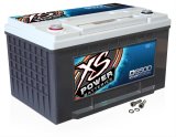 XS Power AGM Batteries D6500 Battery, AGM, Deep Cycle, 12 V, 1,100 Cranking Amps at 32 Degrees F, Top Terminals, Each thumbnail 2