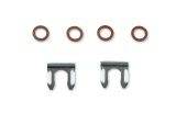 REKUDO JL8 Brake Hoses for 1970-1981 CAMARO, FIREBIRD - RK402-1 Hoses, Front, Use with Rekudo Front Calipers, Rubber, Includes Clips and Washers, Chevy, Pontiac, Pair thumbnail 2