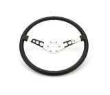 Lecarra Vette SS Steering Wheels for 1963-1982 CORVETTE - 66701 Wheel, SS, Black Leather Grip, Stainless steel, Polished, 2-Spoke, 15 in. Diameter, 6-Bolt Mount, Each thumbnail 2
