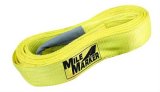 Mile Marker Recovery/Tree Tow Straps 19315 Strap, Recovery/Tree, 4,800 lbs. Working Load, Nylon, Yellow, Nylon Loop Ends, 3 in. Width, 15 ft. Length thumbnail 1