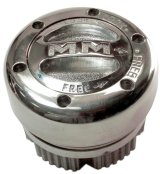 Mile Marker Supreme Locking Hubs 104 Hubs, Manual, Supreme, Stainless Steel, Polished, Chevy, Dodge, Ford, GMC, Jeep, Plymouth, Pair thumbnail 1