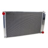 Griffin Performance Fit Radiators 8-00008 Radiator, Crossflow, Dual-Row, Aluminum, Natural, 33.25 in. Wide, 19.00 in. High, 3.0 in. Thick, Manual, Each thumbnail 1