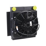Griffin Universal Fluid Coolers CXU-00002 Cooler, Tube and Fin, Aluminum, 1/2 in. NPT Female Threads, Fan, 800 cfm, 9 in. Diameter, Each thumbnail 1