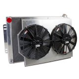 Griffin Performance Fit Radiator Combos CU-00009 Fan Combo, Fit, Aluminum, Natural, Crossflow, 2-Row, Dual Fan, Chevy, Pontiac, Kit thumbnail 2