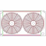 Griffin Performance Fit Radiator Combos CU-00008 and Fan, Aluminum, Crossflow, 33.25 in. Width, 18.6 in. Height, 6.42 Thk, Manual Trans, Dual Fan, Kit thumbnail 8