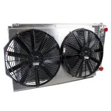 Griffin Performance Fit Radiator Combos CU-70008-LS and Fan, Aluminum, Crossflow, 33.25 in. W, 18.5 in. H, 6.42 Thk, Dual Fan, Automatic, LS Swap, Kit thumbnail 2