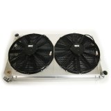 Griffin Performance Fit Radiator Combos CU-70008 and Fan, Aluminum, Crossflow, Dual Fans, 33.25 in. Width, 18.5 in. Height, Transmission Cooler, Buick, Chevy, Oldsmobile, Kit thumbnail 4