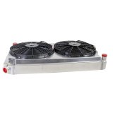 Griffin Performance Fit Radiator Combos CU-70008 and Fan, Aluminum, Crossflow, Dual Fans, 33.25 in. Width, 18.5 in. Height, Transmission Cooler, Buick, Chevy, Oldsmobile, Kit thumbnail 5
