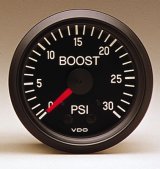 VDO Cockpit Series Analog Gauges 150-052 Gauge, Cockpit, Boost Pressure, 0-30 psi, 2 1/16 in., Analog, Mechanical, Black Face, Each thumbnail 2