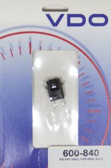 VDO Replacement Light Bulb Sockets 600-840 Socket, Insulated, For Type E (WedgeBase) thumbnail 2