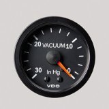 VDO Vision Series Analog Gauges 150-131 Gauge, Vision, Vacuum, 0-30 in. Hg, 2 1/16 in., Analog, Mechanical, Black Face, Each thumbnail 1
