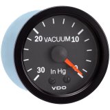 VDO Vision Series Analog Gauges 150-131 Gauge, Vision, Vacuum, 0-30 in. Hg, 2 1/16 in., Analog, Mechanical, Black Face, Each thumbnail 2