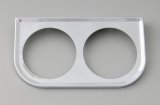 VDO Gauge Mounting Panels 240-035 Panel, Steel, Chrome, Under-Dash, Two 2 1/16 in. Hole, Universal, Each thumbnail 2