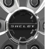 Carroll Shelby Center Caps CS45-CAP Cap, CS45, O-Ring, Plastic, Logo, Black/Silver, Each thumbnail 1