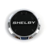 Carroll Shelby Center Caps CS45-CAP Cap, CS45, O-Ring, Plastic, Logo, Black/Silver, Each thumbnail 2